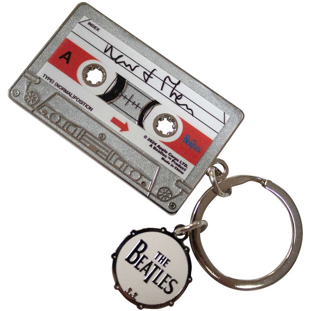 The Beatles - Now & Then Cassette Keychain - Silver coloured